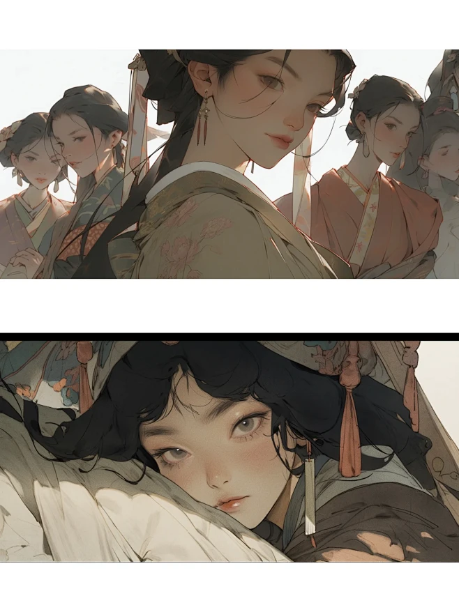 {AI系列}东方插画（场景，角色）（卡通...