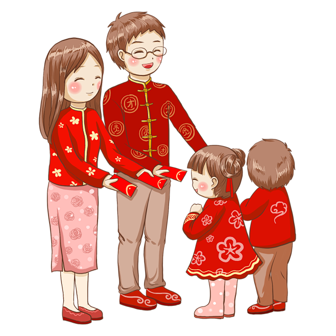 新年喜庆插画人物元素 (2)