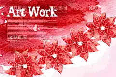 红叶  - 源文件下载【酷图网】花朵,绚丽,清新,信纸,背景,壁纸,抽象画纹,手绘图案,边框,相框,玫瑰,红色,黄色,绿色,紫色,炫彩背景,艺术,美丽,枫叶,红叶,