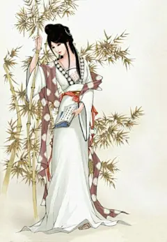 金陵十二钗时尚手绘插画——林黛玉
