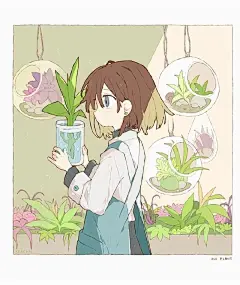 二次元少女插画~人物线条干净明快~可以说很适合临摹了-搜狐大视野-搜狐新闻