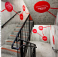 Stairwell and environmental graphics for MICA Career Center | design by posttypography.com: 