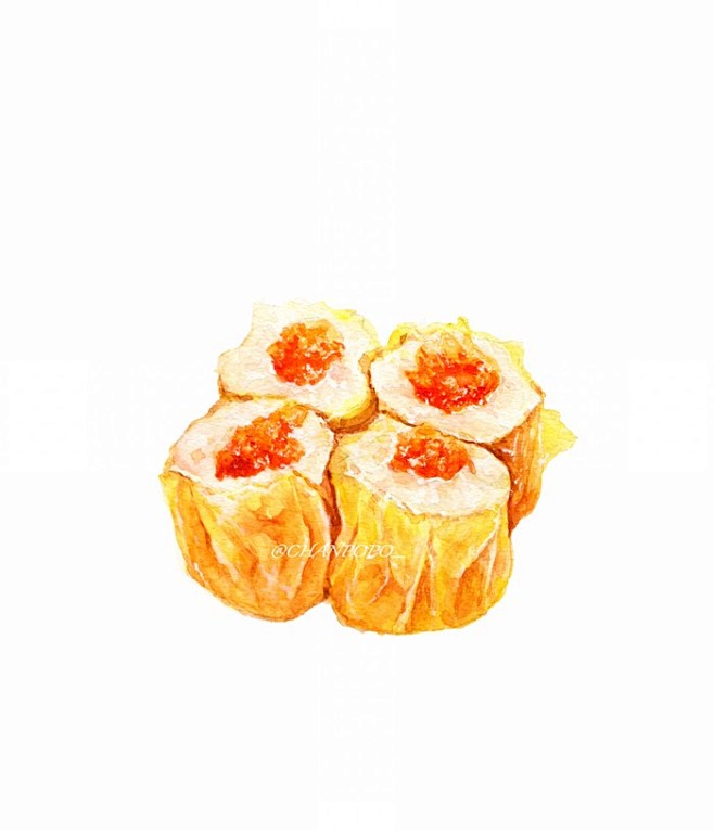 【小美食】水彩 手绘 绘画 插画 原创 ...