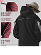 极度寒冷秋季户外Teflon三防八拉链暗黑机能连帽潮牌冲锋衣男外套-淘宝网