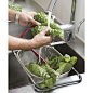 Over-The-Sink Mesh Colander | Crate and Barrel: 