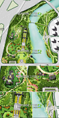 滨水滨河湿地公园psd分层源文件商业广场景观平面总图ps设计素材-淘宝网