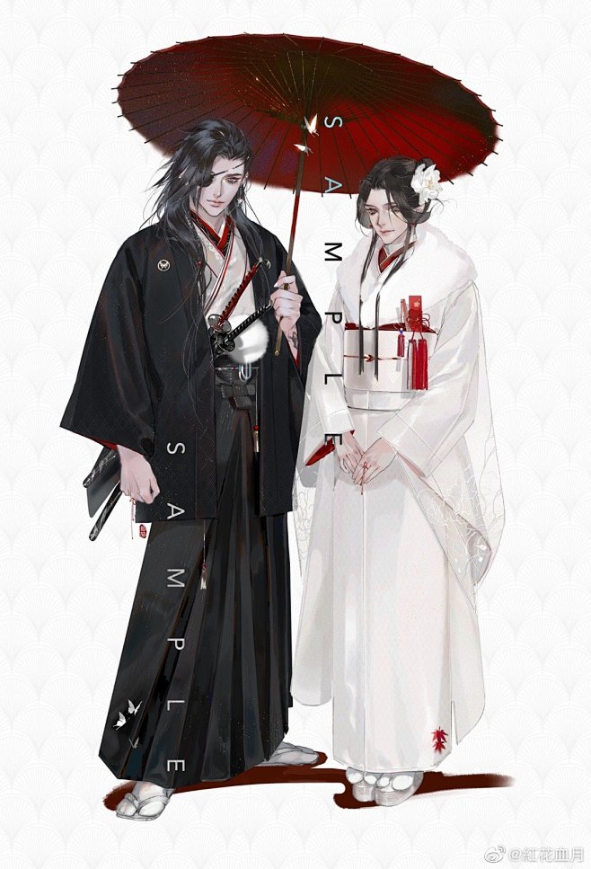 天官赐福红花血月绘