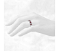 Ruby and Diamond Garland Ring in 18k White Gold (1/2 ct. tw.)