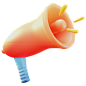 在线商店销售扩音器矢量3D图标 online shop sale megaphone vector icon