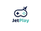 Jet Play 俏皮的标志 有趣的图标组合标志 互联网游戏 喷气式飞机游戏设计设计 logodesigns brandidentity 插图标志矢量创意品牌 logodesigner 设计师艺术
