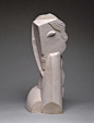 Henri Laurens - Head of a Young Girl (Tête de jeune fillette), 1920, cast 1959. Terracotta, 13 1/2 × 6 1/2 inches (34.2 × 16.5 cm).