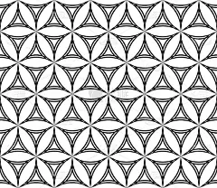 无缝六角形曲线三角形图案