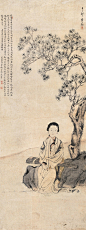  费丹旭 壬午（1822年）作 仕女 立轴