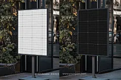 5款户外街拍海报架广告牌活动导视宣传立牌设计展示效果图ps样机下载_颜格视觉