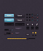 Dark UI Kit PSD文件