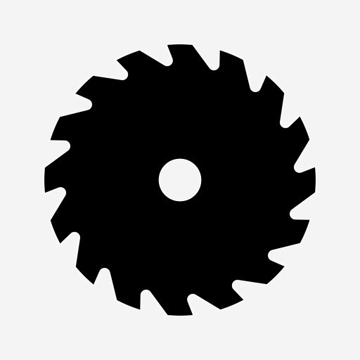 圆锯切割锯齿状图标_88ICON https://88icon.com 圆锯 切割 锯齿状 工具