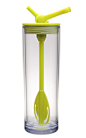 Travel mug - with mixing lever for vitamin or protein powders
