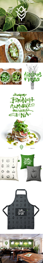 字体设计（97）阿根廷罗萨里奥VQV有机素食餐厅视觉形象