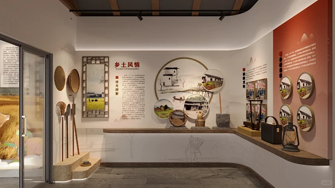 乡村振兴#展厅设计 传承乡村历史文化，留住乡愁记忆-花瓣网