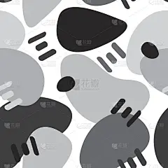 抽象无缝图案与图形元素