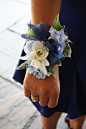 Corsage for Maids, a less expensive alternative to a traditional bouquet, and we can wear them all evening while enjoying our wine! :)