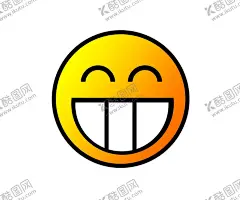 笑脸 【酷图网】笑脸,微笑,表情,黑色的牙齿,眯眼,聊天表情,表情包