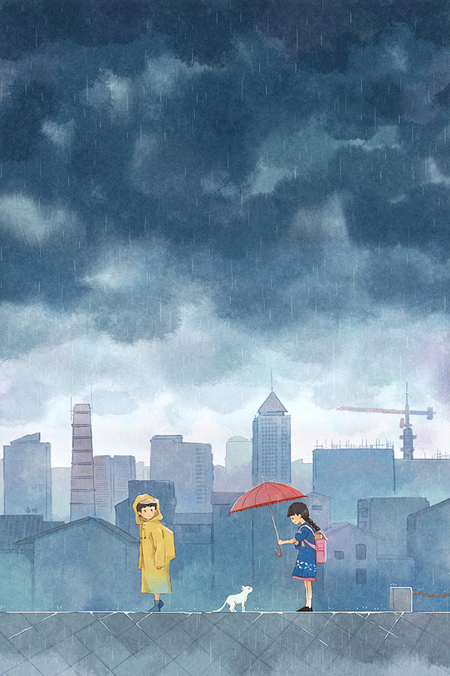 5月 初夏的雨_涂鸦王国 原创绘画平台 ...