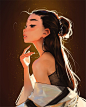 英姿飒爽！10款少女肖像人物插图