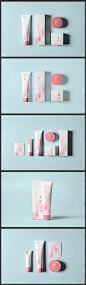 化妆品品牌包装PSD模板素材样机贴图 效果图源文件 洗面奶 护肤品 包装设计 视觉