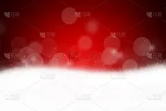 简单的圣诞红色背景与雪花松树形状。