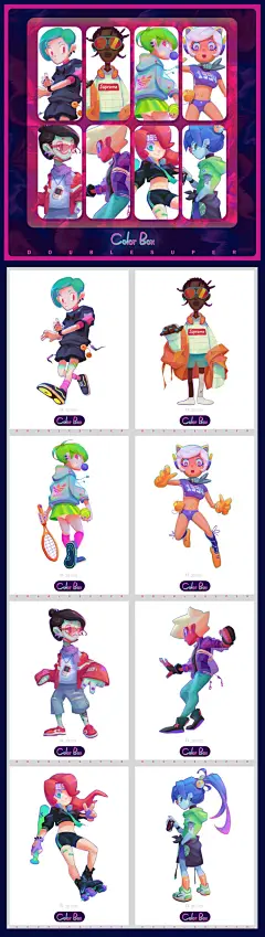 2017年作品总结。上半年基本在做毕业设计动画，下半年上班，画的也不多。明年继续加油 ​​​​