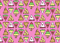 Zoë Jackson Illustration : A quick pattern inspired by Tatty Devine's most recent Fast Food collection.
A jigsaw of triangular foods.
Copyright Zoe Jackson