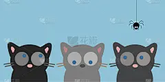 猫的图标集。可爱的卡通人物。有趣的小猫凯蒂。情人节快乐。贺卡t恤笔记本封面印刷。婴儿的背景。平面设计