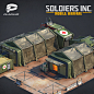 Soldiers Inc. Mobile Warfare. Plarium, Maksym Kabat : Hello! I want to show you some buldings made for our recent Plarium mobile game "Soldiers inc. Mobile Warfare" All high poly and low poly models were made in Maya, rendered with Vray and text