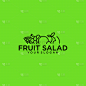 logo a fruit salad concept in healthy food