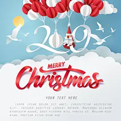 创意纸质圣诞老人贺卡矢量图
