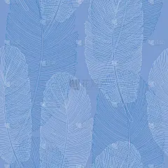 蓝白重叠羽毛无缝图案