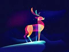 Fantasy Light Reindeer