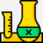 烧瓶科学18号黄色图标 平面电商 创意素材