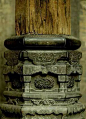  中国古建小品 · 柱础 】--- “ 又称磉盘，其主要作用是防潮，增加地面对柱体的受力面积，还有一定的装饰作用。”