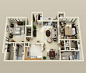 2 Bedroom Apartment/House Plans : Two bedroom apartments are ideal for couples and small families alike. As one of the most common types of homes or apartments available, two bedroom spaces give