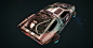 Hovercar, Nicolai Kilstrup : A mix between a Maserati Bora and a road worn hover vehicle. Modeled in Blender3d and textured in Substance painter. 
