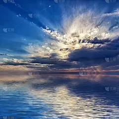 橙色，红色，紫色，惊人的日落