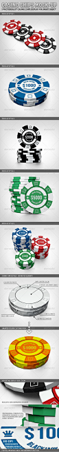 Casino Chips Mock-up - Miscellaneous Product Mock-Ups