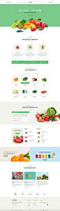 生鲜水果蔬菜类电商官网设计 结合产品配色+新鲜食物图片+干净排版#web#