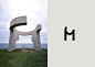 abstract chillida donostia Escultor geometric geometry Marathon run shapes typography  