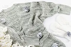 连指手套,冬天,时尚,舒服,概念,热,围巾,白色背景,柔和,fir cone