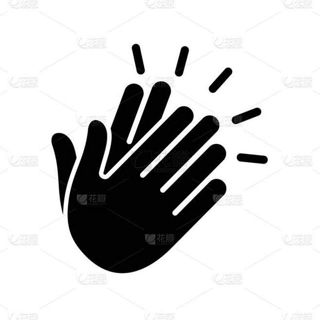 手拍手图标。向量