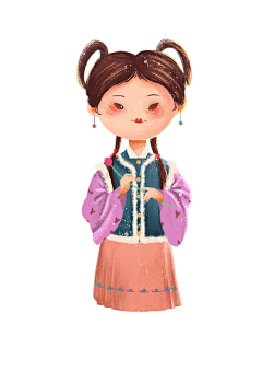 卫城小西采集到原创插画之古风Q萌小姐姐