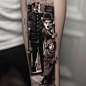 Charlie Chaplin, Tattoo By Inal Bersekov